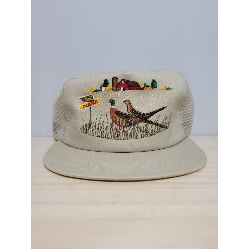 Vtg 90s K-PRODUCTS TRUCKER DEKALB Pheasants Snapback vintage K-Brand K-Products